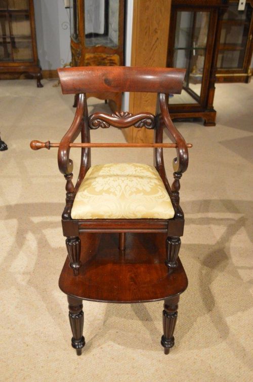A Mahogany Regency Period Childs High Chair/table