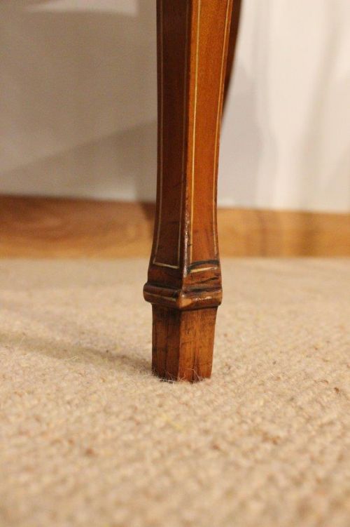 fig 1. A Good Pair Of Satinwood Painted Sheraton Revival Armchairs