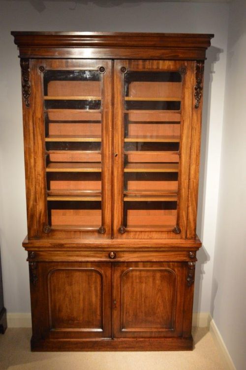 A Mahogany Victorian Period Two Door Bookcase