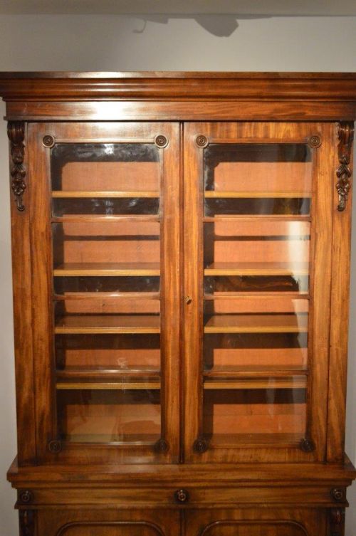 fig 1. A Mahogany Victorian Period Two Door Bookcase