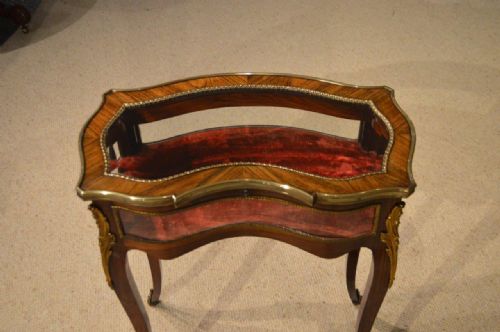 fig 1. A Beautiful Rosewood & Ormolu Mounted Late 19th Century Bijouterie Cabinet