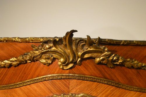 fig 1. A Late 19th Century French Kingwood & Ormolu Mounted Vernis Martin Vitrine