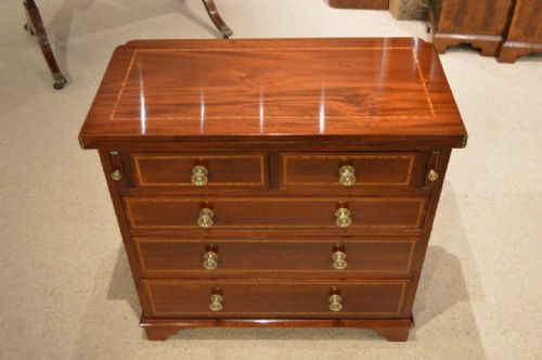 fig 1. A Beautiful Small Mahogany Edwardian Period Chest Of Drawers