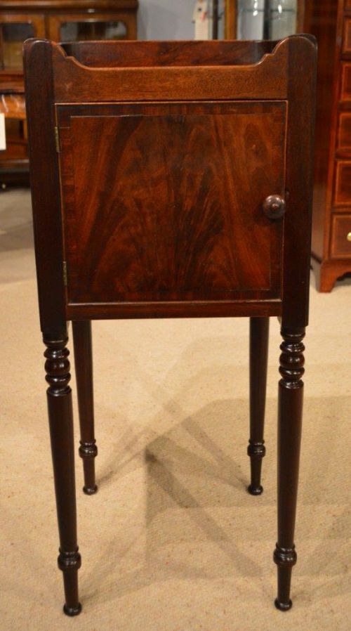 A Mahogany Regency Period Antique Bedside Cabinet