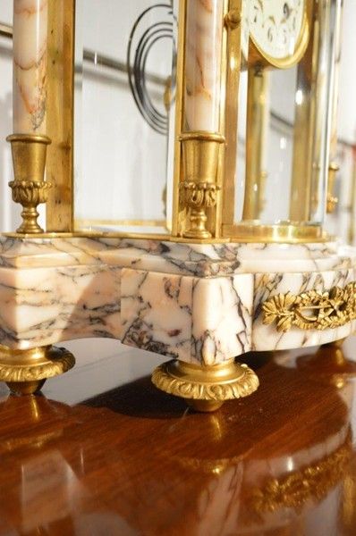 fig 1. A Beautiful Marble & Ormolu French Clock Garniture