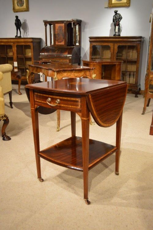 A Mahogany Inlaid Edwardian Period Pembroke Table