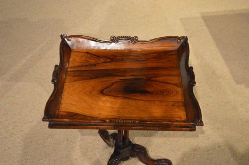fig 1. A Rosewood Victorian Period Antique Occasional Table