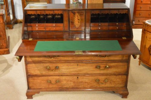fig 1. A Cuban Mahogany George III Period Antique Bureau