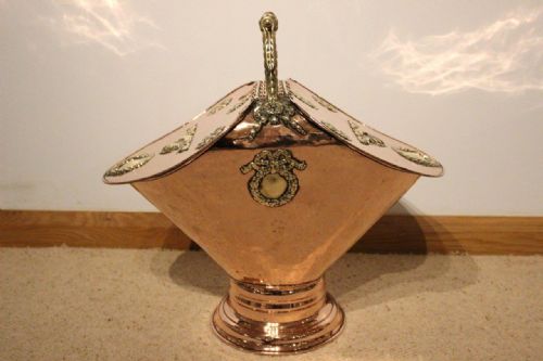 A Copper Victorian Period Coal Scuttle