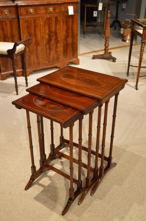 A Mahogany Edwardian Period Antique Nest of Tables