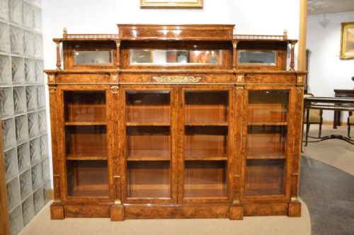 A Stunning Quality Burr Walnut Ormolu Mounted Victorian Period Credenza
