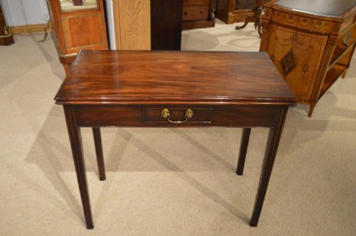 A Cuban Mahogany George II Period Fold Over Tea Table