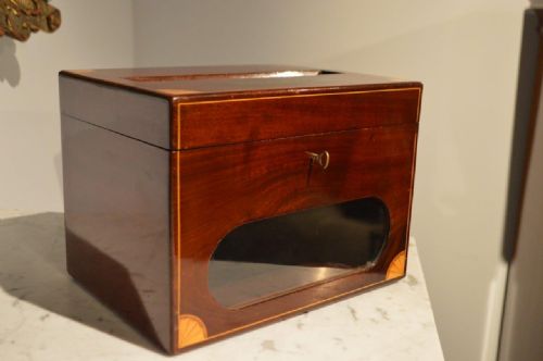 fig 1. A Mahogany Edwardian Period Country House Newspaper Box
