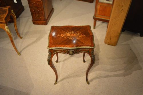 fig 1. A French 19th Century Rosewood & Marquetry Inlaid Side Table