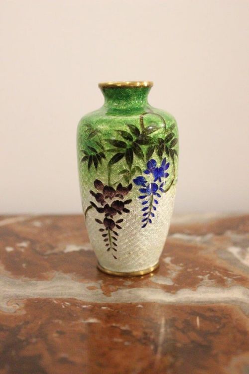 A Small High Quality Ginbari Cloisonné Vase