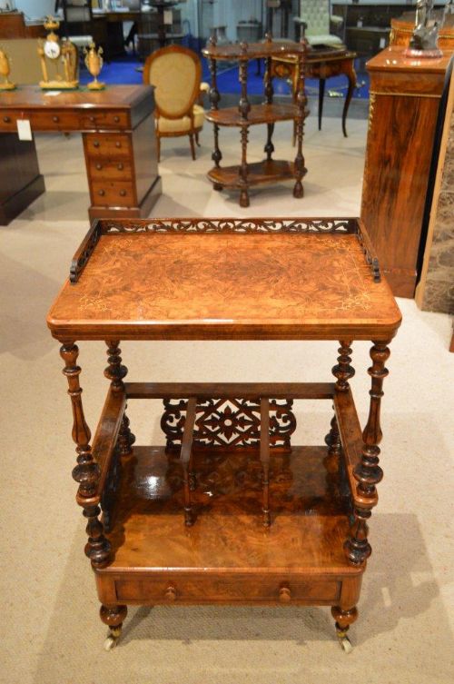 fig 1. A Burr Walnut Victorian Period Canterbury/Wotnot