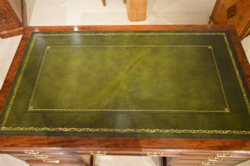 fig 1. A Late Victorian/Edwardian Period Mahogany Antique Partners Desk By Maple & Co