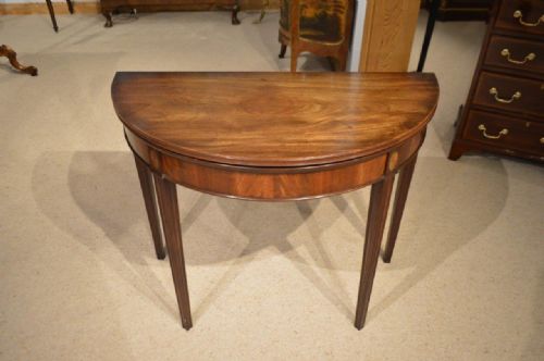 A Cuban Mahogany George III Period Antique Fold Over Games Table
