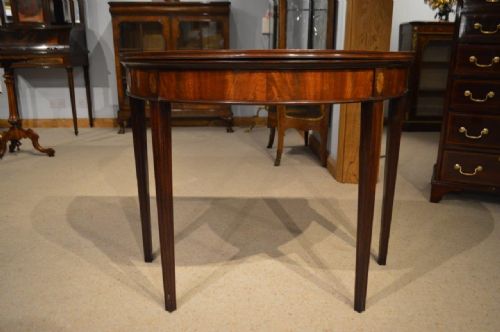 fig 1. A Cuban Mahogany George III Period Antique Fold Over Games Table
