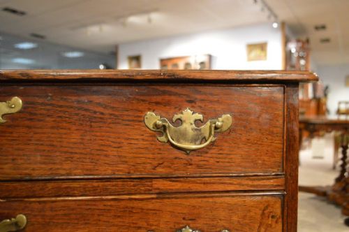 fig 1. An Oak George III Period Antique Chest Of Drawers