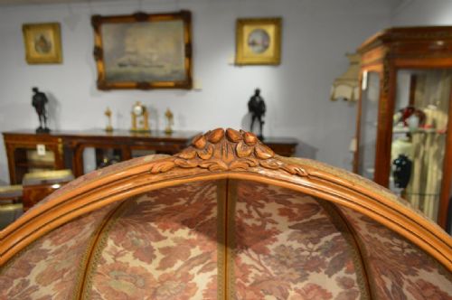 fig 1. A Walnut French Antique Hooded Porters Chair