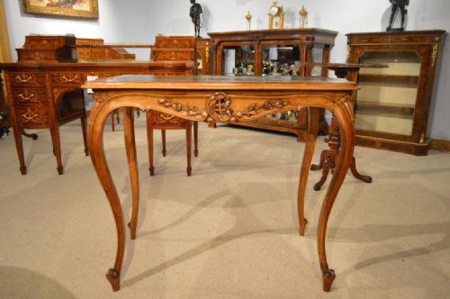 fig 1. A Late 19th Century French Walnut Antique Writing Table