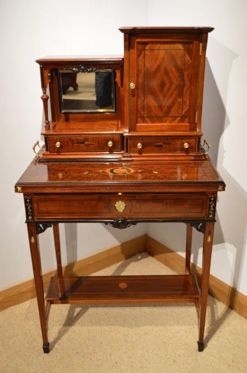 An Unusual Mahogany Edwardian Period Writing Table/cabinet