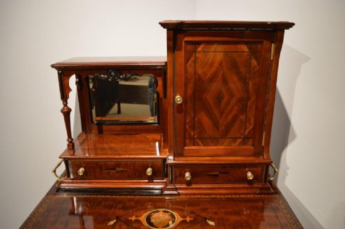 fig 1. An Unusual Mahogany Edwardian Period Writing Table/Cabinet