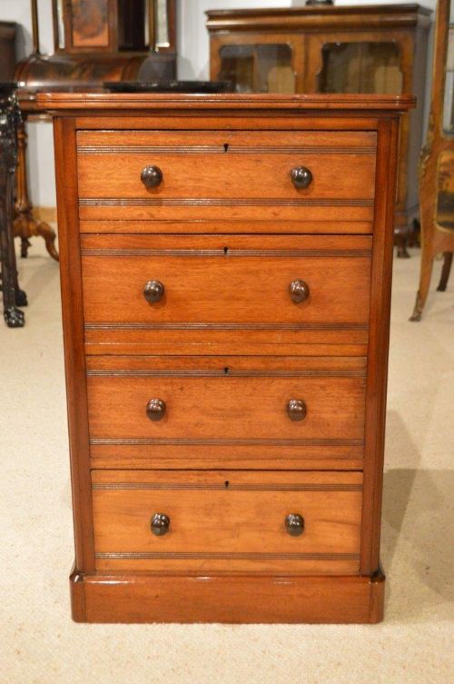 fig 1. A Small Mahogany Late Victorian Period Antique Chest Of Drawers