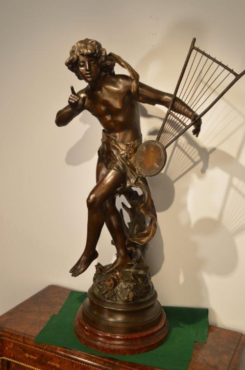 A Large Scale Bronze Spelter Figure of "L'improvisateur"