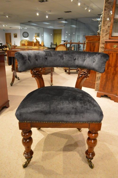A Mahogany Victorian Period Antique Desk Chair