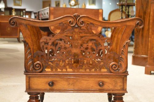 fig 1. A Superb Quality Walnut Early Victorian Period Canterbury