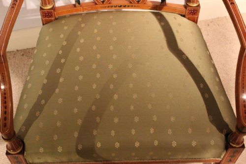 fig 2. A Satinwood Edwardian Period Painted Armchair/Desk Chair