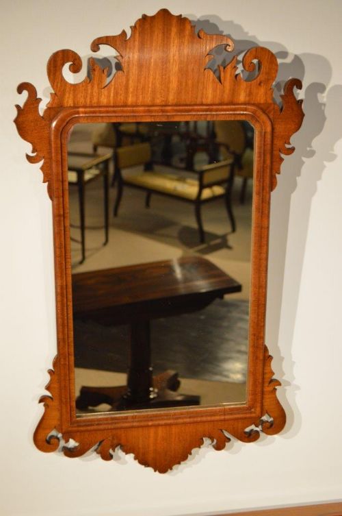 A Mahogany George III Period Antique Wall Mirror