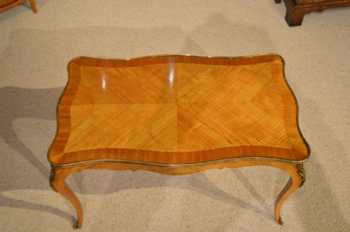 fig 1. A Kingwood & Ormolu Mounted French Antique Coffee Table