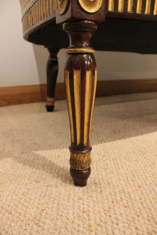 fig 1. A Beautiful Mahogany & Gilt Late Victorian Period Settee