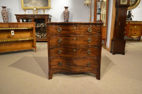 fig 1. A Small Mahogany George III Period Antique Chest Of Drawers