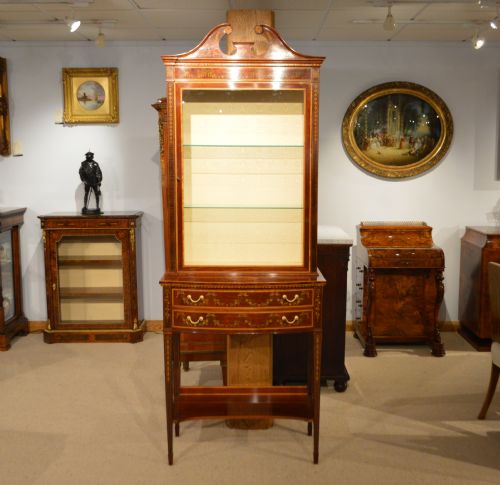 A Stunning Edwards & Roberts Late Victorian Period Display Cabinet on Stand