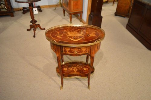 A Rosewood & Kingwood Marquetry Inlaid French Gueridon/side Table