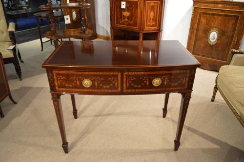 A Stunning Quality Mahogany Inlaid Edwardian Period Side Table by S.h Jewell