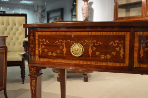 fig 1. A Stunning Quality Mahogany Inlaid Edwardian Period Side Table By S.H Jewell