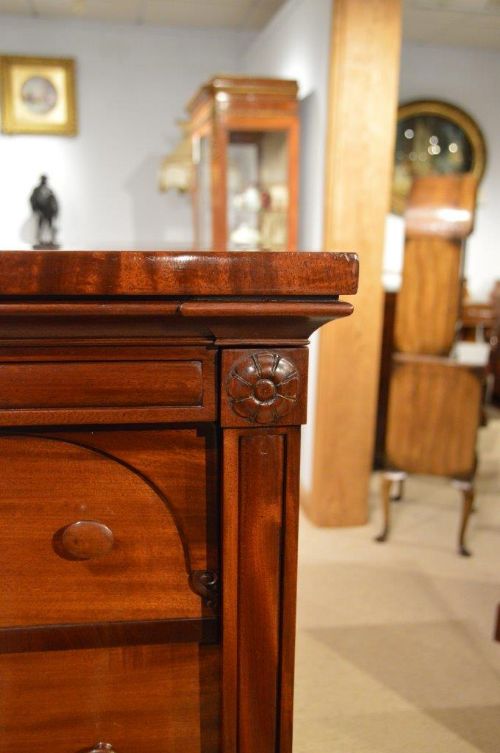 fig 1. A Mahogany Early Victorian Period Antique Wellington Chest