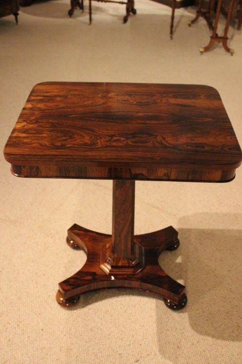A Rosewood Early Victorian Period Lamp/wine Table