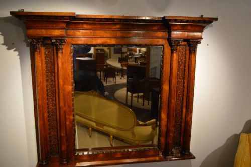 A Rosewood Late Regency/william IV Period Console/over-mantle Mirror