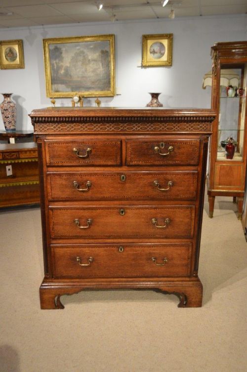 fig 1. An Oak George III Period North Country Chest Of Drawers