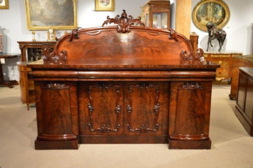 A Mahogany Early Victorian Period Four Door Sideboard