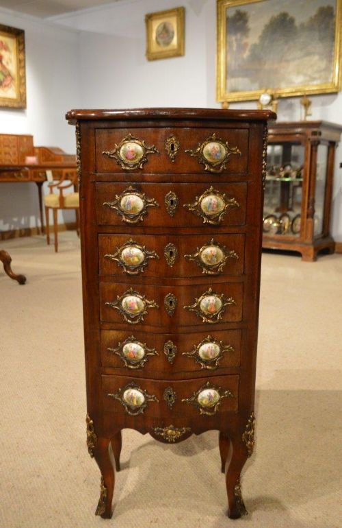 A Small Late 19th Century Continental Serpentine Chest