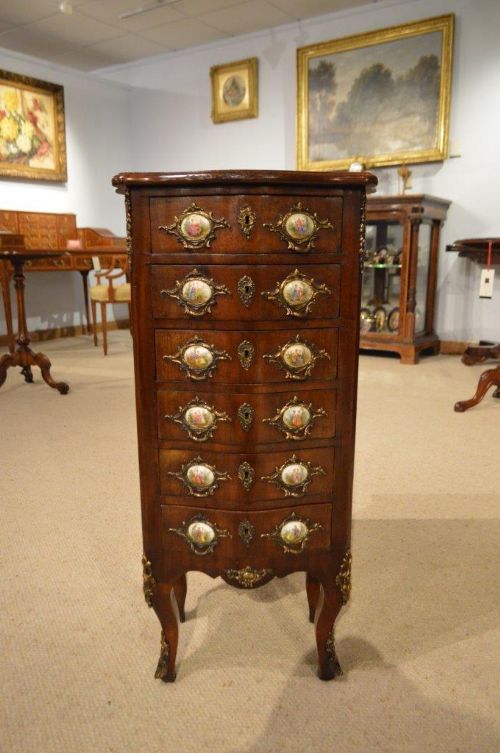 fig 1. A Small Late 19th Century Continental Serpentine Chest