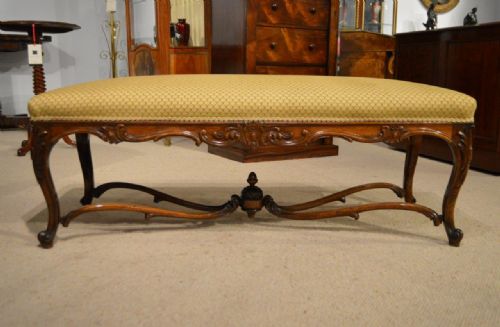 fig 1. A Large Rosewood Victorian Period Stool/Window Seat