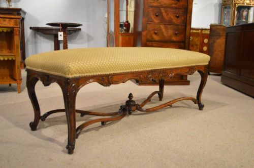 A Large Rosewood Victorian Period Stool/window Seat